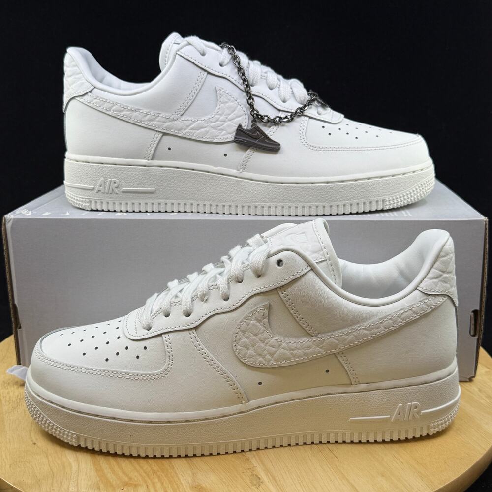 Nike Women's Size 8.5 Air Force 1 '07 LO Summit White With Charms IM6485 121